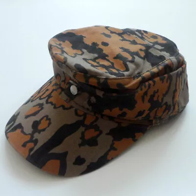 WWII German M43 Oak Camo Field Cap Hat Cotton Size 58cm / US 7-1/4 • $13.94