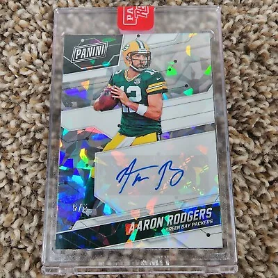 2018 Panini Rewards Aaron Rodgers Cracked Ice Auto /5 CI-AR Packers Jets • $449.99