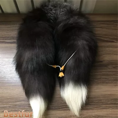 Long Real Fox Fur Tail Scarf Collar Shawl Stole CosplayToys Neck Warmer Scarves • $16