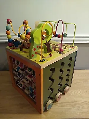 B Toys – Zany Zoo Wooden Activity Cube – Toddler Activity Centre Battat • £45
