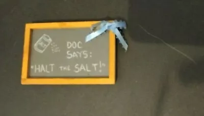 Doc Says Halt The Salt Chalkboard Refrigerator Magnet • $15