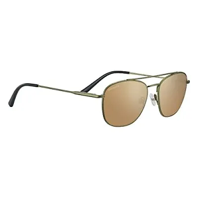 Serengeti Carroll Polarized Square Sunglasses Matte Khaki Medium • $114
