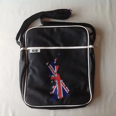 Team Gb ~ Crossbody Messenger Bag ~ Olympics ~ Black With Union Jack ~ New • £16.99