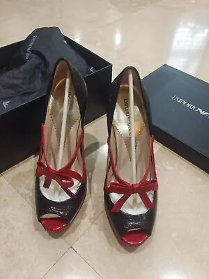 £346.51 • Buy Italy-made Emporio Armani Women’s 4” High Heel Shoes EU 36.5 Python Print