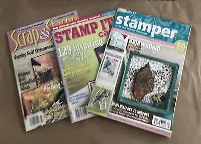 Craft Magazine Lot Of 3 Craft Stamper UK Stamp It Cards Scrap & Stamp Arts • £8.04