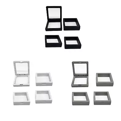 4x Floating Frame Display Case For Antique Gift Specimens Chip Brooch Medal • $9.10