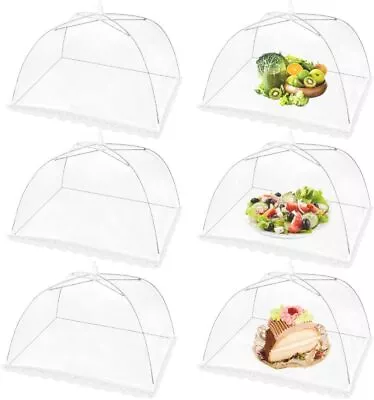 Folding Kitchen Large Mesh Food Cover Dome Pop Up Plate Umbrella Fly Net Cover • $14.99