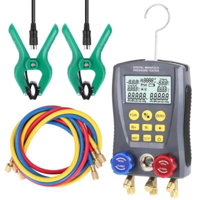 $120.99 • Buy Digital Manifold Gauge Meter Vacuum Pressure Temperature Leakage Tester H8H5