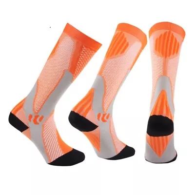 Men Women Compression Socks Stockings Support Miracle Calf Leg Sport Orange S/M • $7.82