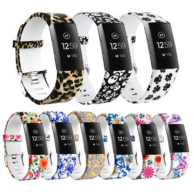 $12.99 • Buy For Fitbit Charge 4 3 Gen Watch Strap Replacement Silicone Sport Wrist Band 