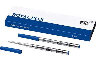 Montblanc 2 Ballpoint Refills (B) Broad Royal Blue 124491 / 128215 • $22