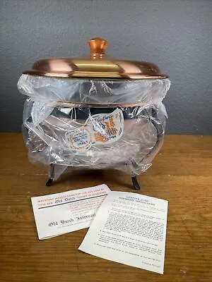 Vtg Metal Copper Brass Chaffing Dish Cooking Pot Kitchen Decor MISSING HANDLE • $35