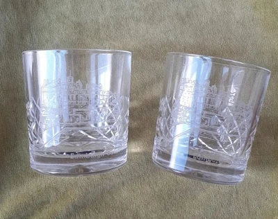 £25 • Buy Edinburgh Crystal Whisky Tumblers X 2 Edinburgh Castle Etched