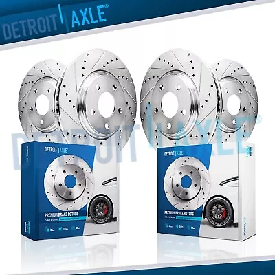 Front Rear Drilled Slotted Brake Rotors For Mercedes-Benz GLE300d GLE350 ML350 • $206.59