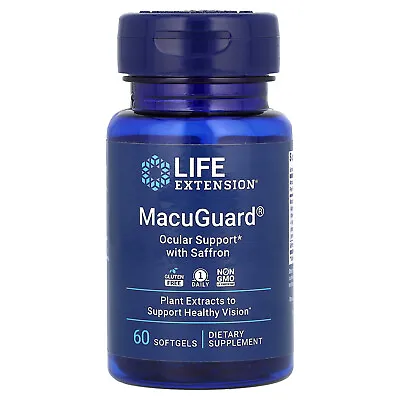 MacuGuard Ocular Support With Saffron 60 Softgels • $19.44