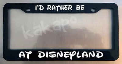 I'd Rather Be At Disneyland Mickey Glossy Black Plate Frame • $11.99