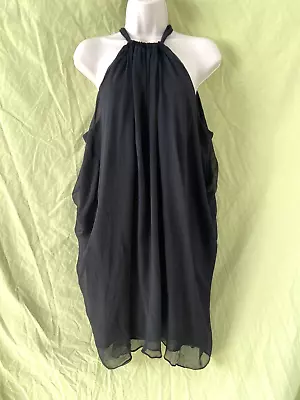 Gorgeous   ZIMMERMANN   Black SILK Halter Short Dress Size 2 /12 • $20