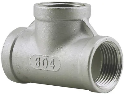 1-1/4  NPT Female Threaded Tee 304 Stainless Steel 150 Pipe T Fitting • $23.25