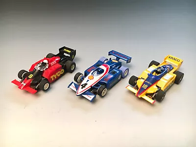 TYCO Slot Cars F1 INDY KRACO And TYCO NEW MINT And A Marchon LOT OF 3 CARS • $89