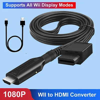 Wii To HDMI Adapter Converter Cable Full HD 1080P Plug&Play For Television PC • $12.96