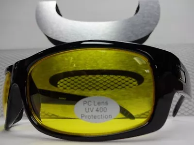 Men MOTORCYCLE Day Night RIDING DRIVING SHOOTING HUNTING Yellow Lens SUN GLASSES • $12.99