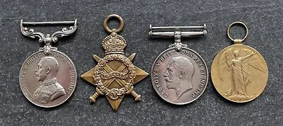 Genuine WW1 Meritorious Service Medal 1914-15 Star Trio RSM Craven • £390