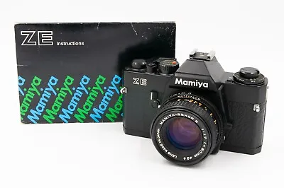 Mamiya ZE 35mm Automatic SLR Film Camera W/Mamiya-Sekor 50mm F1.7 Lens VG++ • $69.95