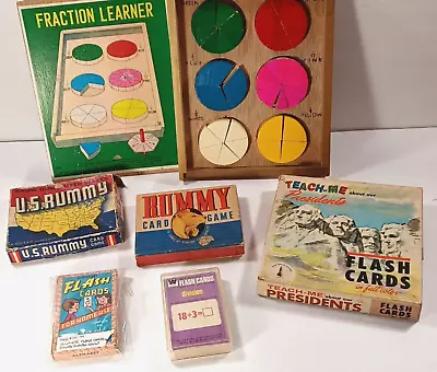 Vintage Children Learning Games Cards Activity Lot • $17.50