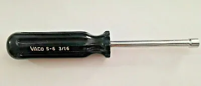 KLIEN TOOL VACO S6 3/16  X 3  X 6 1/2  Hex Hollow Shaft Nut Driver NEW Made USA • $6.95