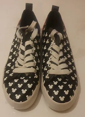 Disney Mickey Mouse Women's Trainers /Pumps Black/White UK Size  4 Used VGC  • £13.99