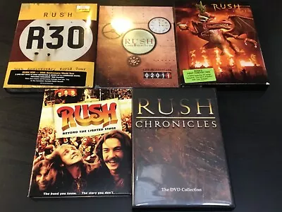 Rush DVD Lot Of 5 Diff Concert DVD's R30 Time Machine In Rio LIKE NEW 2 SEALED! • $19.16