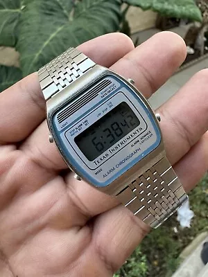 Vintage 1970's Texas Instruments Digital LCD Quartz Watch New Battery Working • $59.99