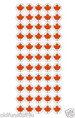 110 Red Vinyl Canada Canadian Maple Leaf Stickers 3/4  FREE SHIPPING #D24 • $3.89