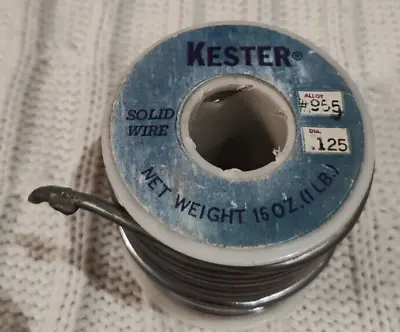 Vintage Kester Solid Wire Alloy .955 DIA .125 • $25.47