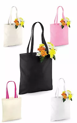 £3.99 • Buy Shopping Bag Reusable Tote Bags Handbag Canvas Shoulder Cotton Shopper Foldable 