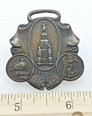 Vintage Detroit Michigan Railroad Train Watch FOB • $39.99