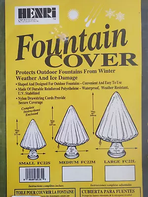 £28.14 • Buy NIP 1995 OUTDOOR FOUNTAIN COVER Henri Studio 46 X36  Complete With Cord WINTER