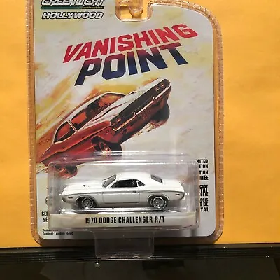 1/64 Greenlight Hollywood Vanishing Point 1970 Dodge Challenger R/t White • $15