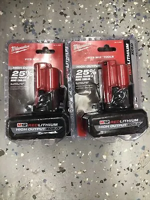 Milwaukee (48-11-2450) M12 High Output XC5.0 Lithium-Ion Battery 2 Pack • $139.99