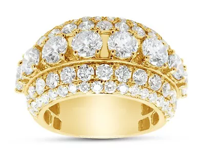 Gleaming 7.00 Cttw Lab-Created Moissanite Men's Pinky Band Ring 10K Yellow Gold • $1724.99