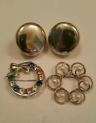 Napier - Van Dell  & Tru Kay Sterling Silver Vintage Lot  Pin(s) Brooch Earrings • $43