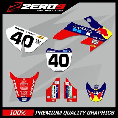 Honda Crf 50 Motocross Graphics Mx Graphics Decals Kit Pro-go Red/blue • $95.71