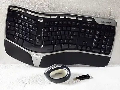 Microsoft Natural Wireless Ergonomic Keyboard 7000 Mouse & USB Dongle 2.4 GHz • $261.29