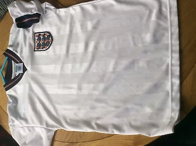 England Football Shirt Youth 17 Inch Pit To Pit White • £4