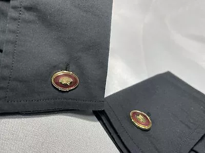 Auth [Good Condition]　Burberry　Horse Knight　Cufflinks　Gold X... • $356.04