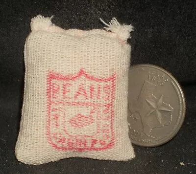 Market Beans Sack 1:12 Store Western Dry Goods Dollhouse Miniature #WO1905(1) • $3.50