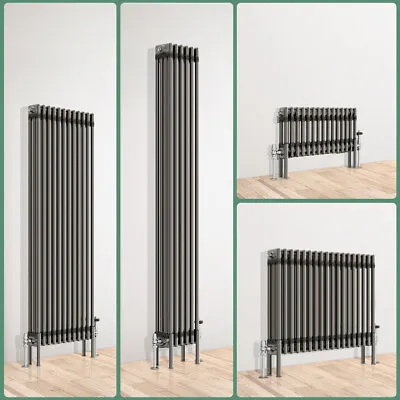 Traditional Cast Iron Style Radiator Raw Metal 2 3 4 Column Rads Central Heating • £19.99