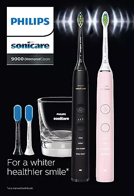 $587.95 • Buy Philips Sonicare Diamondclean 9000 Black + Diamondclean9000 Pink Electric Toothb