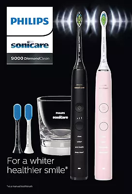 Philips Sonicare Diamondclean 9000 Black + Diamondclean9000 Pink Electric Toothb • $685.95