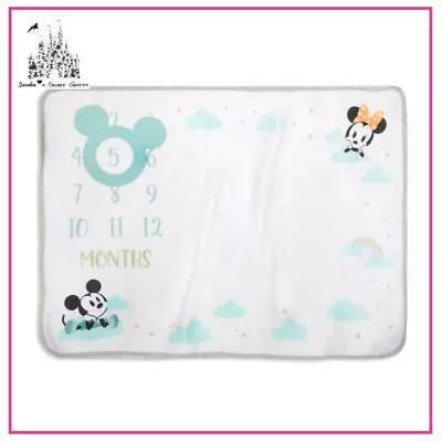 Disney Baby Mickey And Minnie Mouse Milestone Blanket And Marker Brand New • $59.46